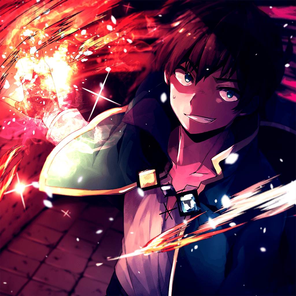 Kazuma from KonoSuba casting a Explosion spell