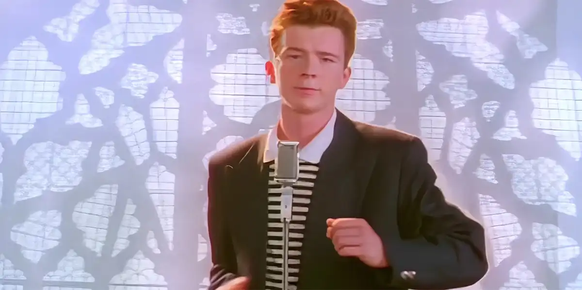 Rick Astley dancing to Never Gonna Give You Up